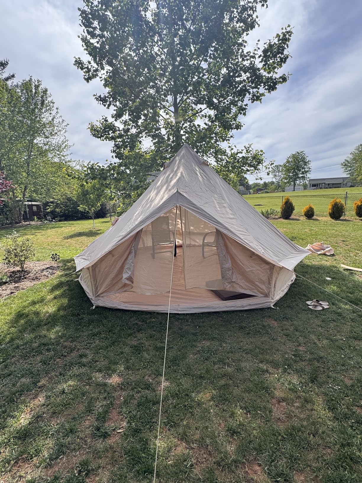 Glamping tent luxury camping