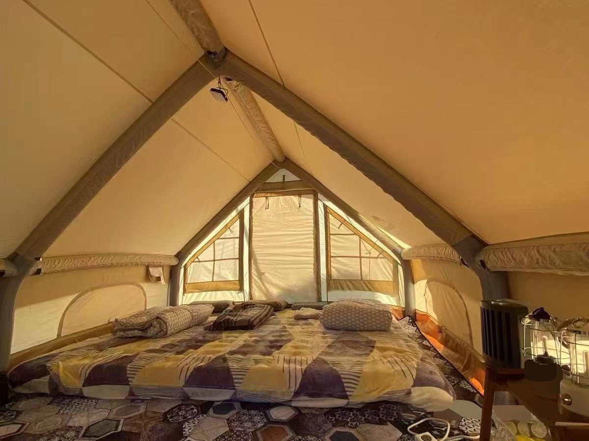 Glamping tent luxury inside